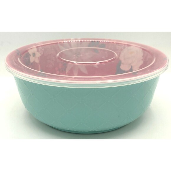 Pioneer Woman 100% Melamine Textured Holiday Bowl Textured Christmas Tree Flower - Picture 9 of 16